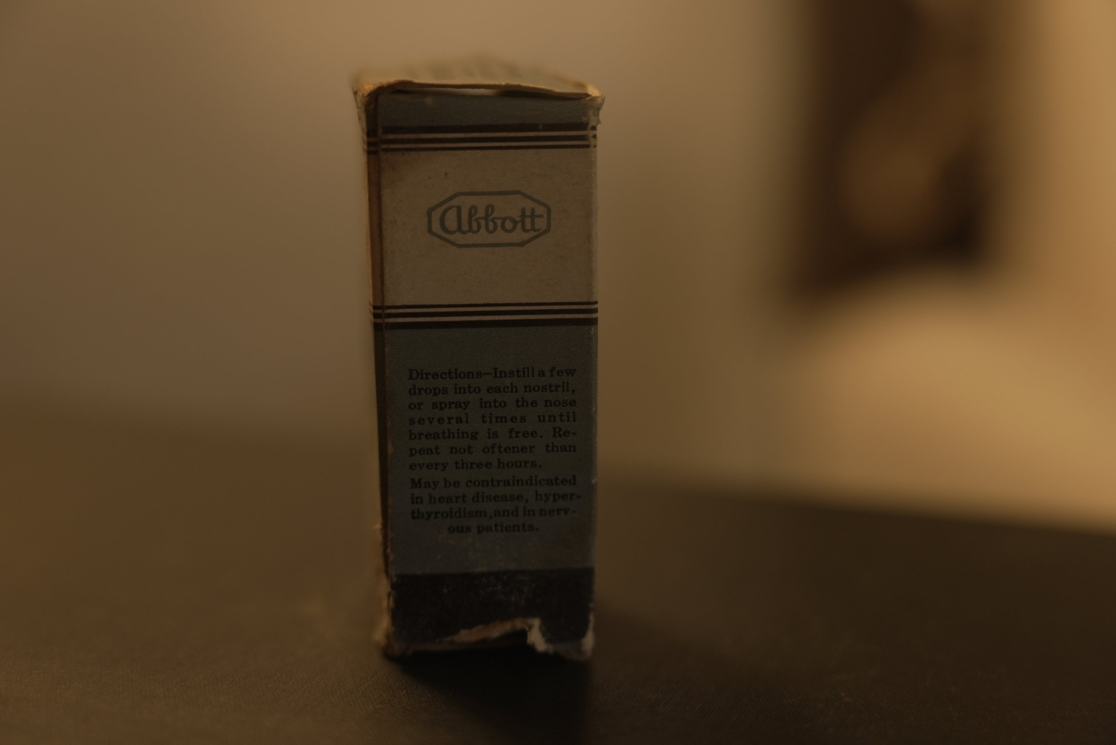 Antique "Metaphedrin" Experimental Ephedrine Medication Package