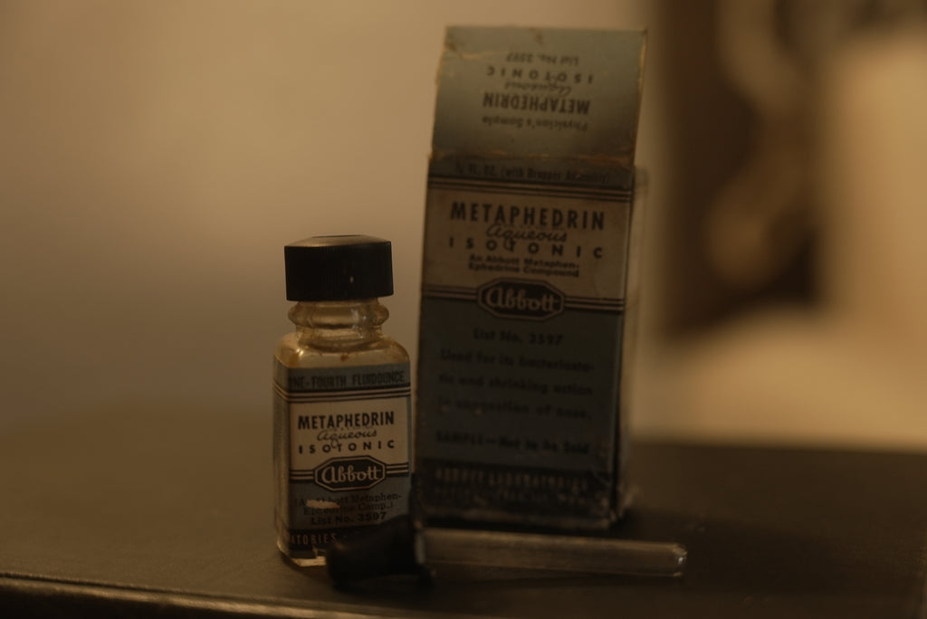Antique "Metaphedrin" Experimental Ephedrine Medication Package