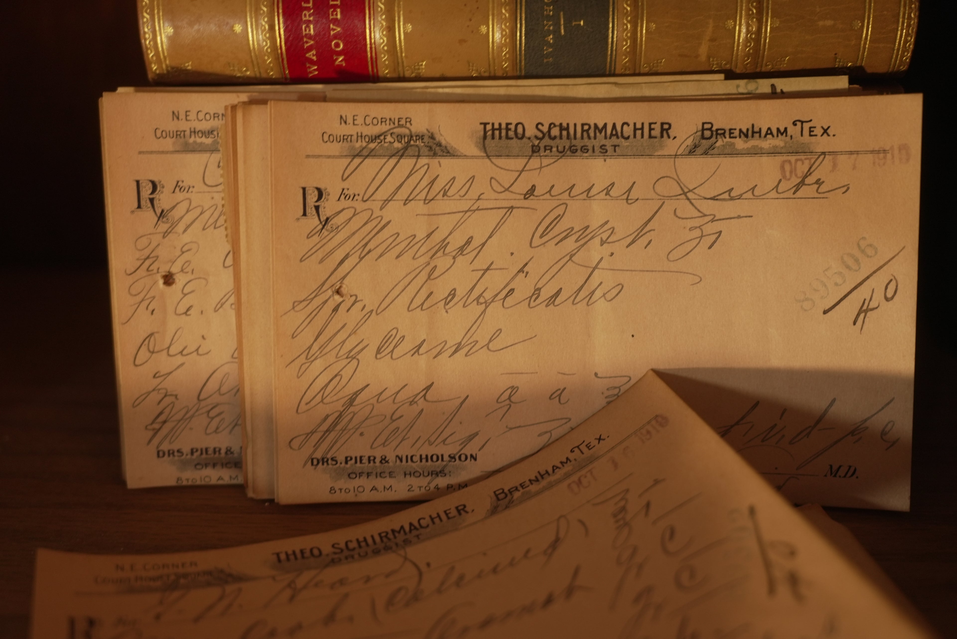 Antique Prescription Slips (1910), Great Bookmark