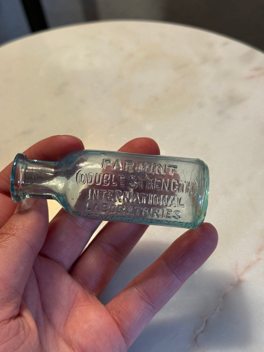 Antique Chloroform "Parmint" Glass Bottle (Empy)