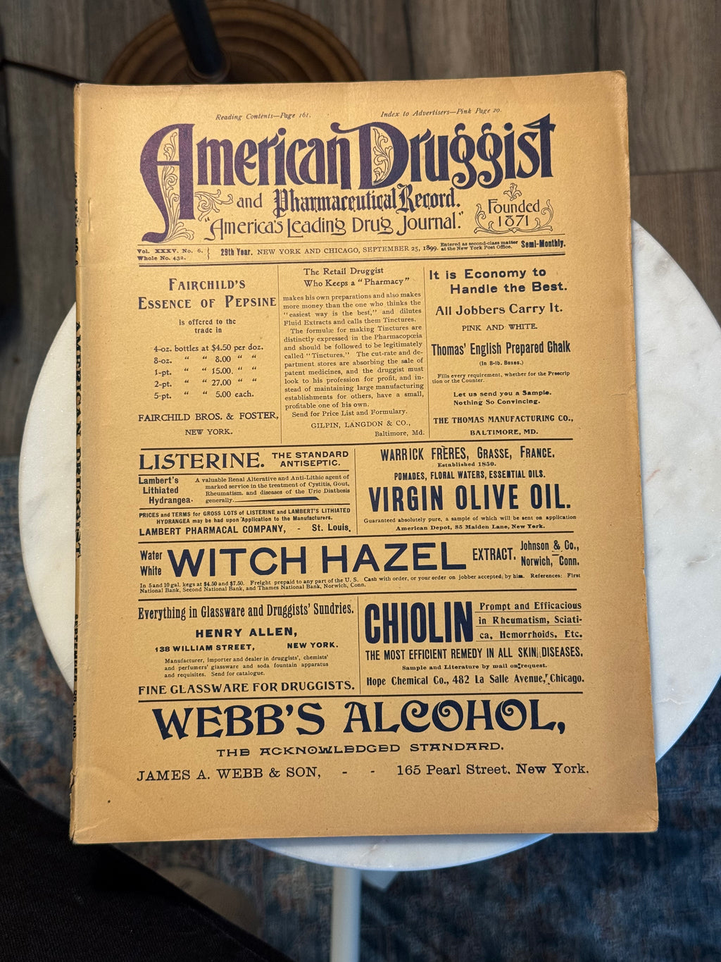 American Druggist 1899 (Includes Heroin Ad and More)