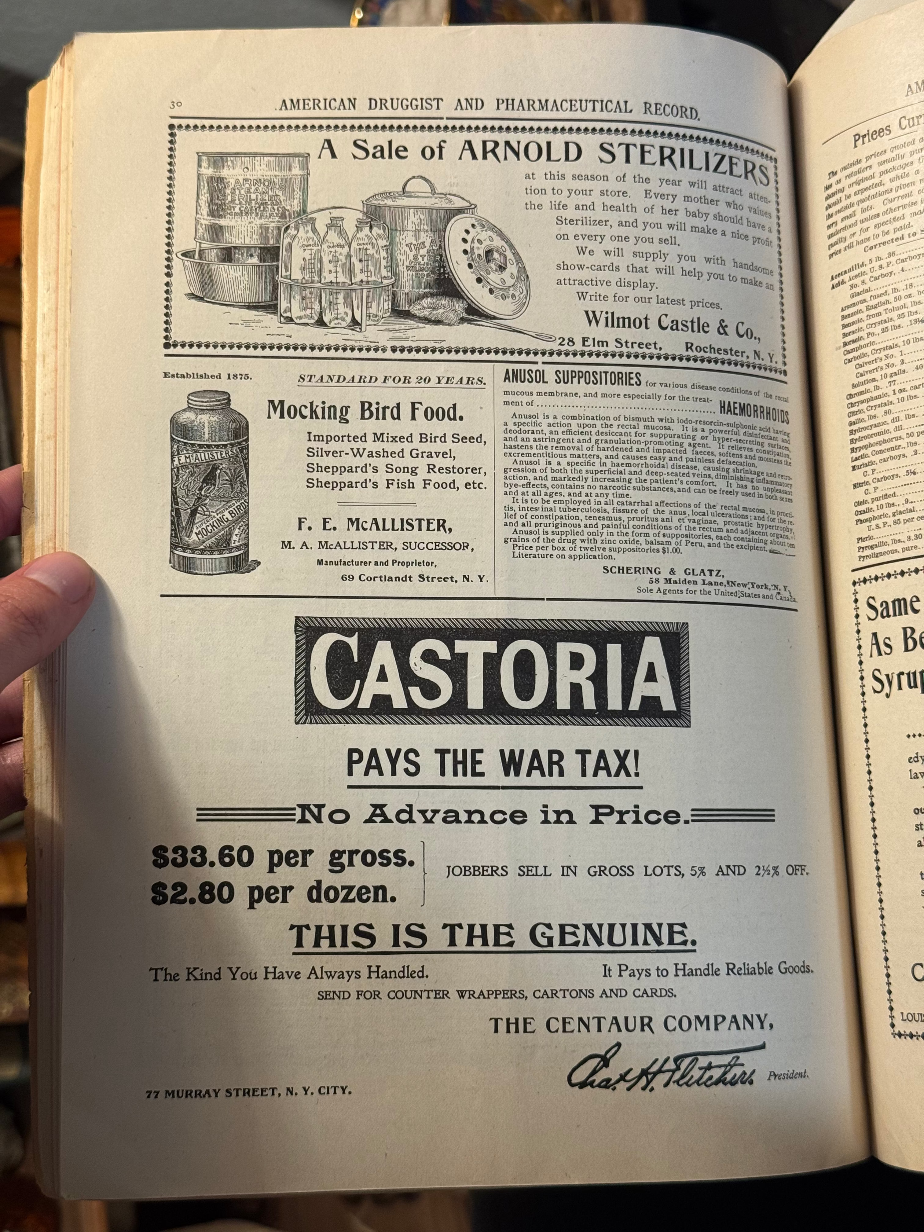 American Druggist 1899 (Includes Heroin Ad and More)