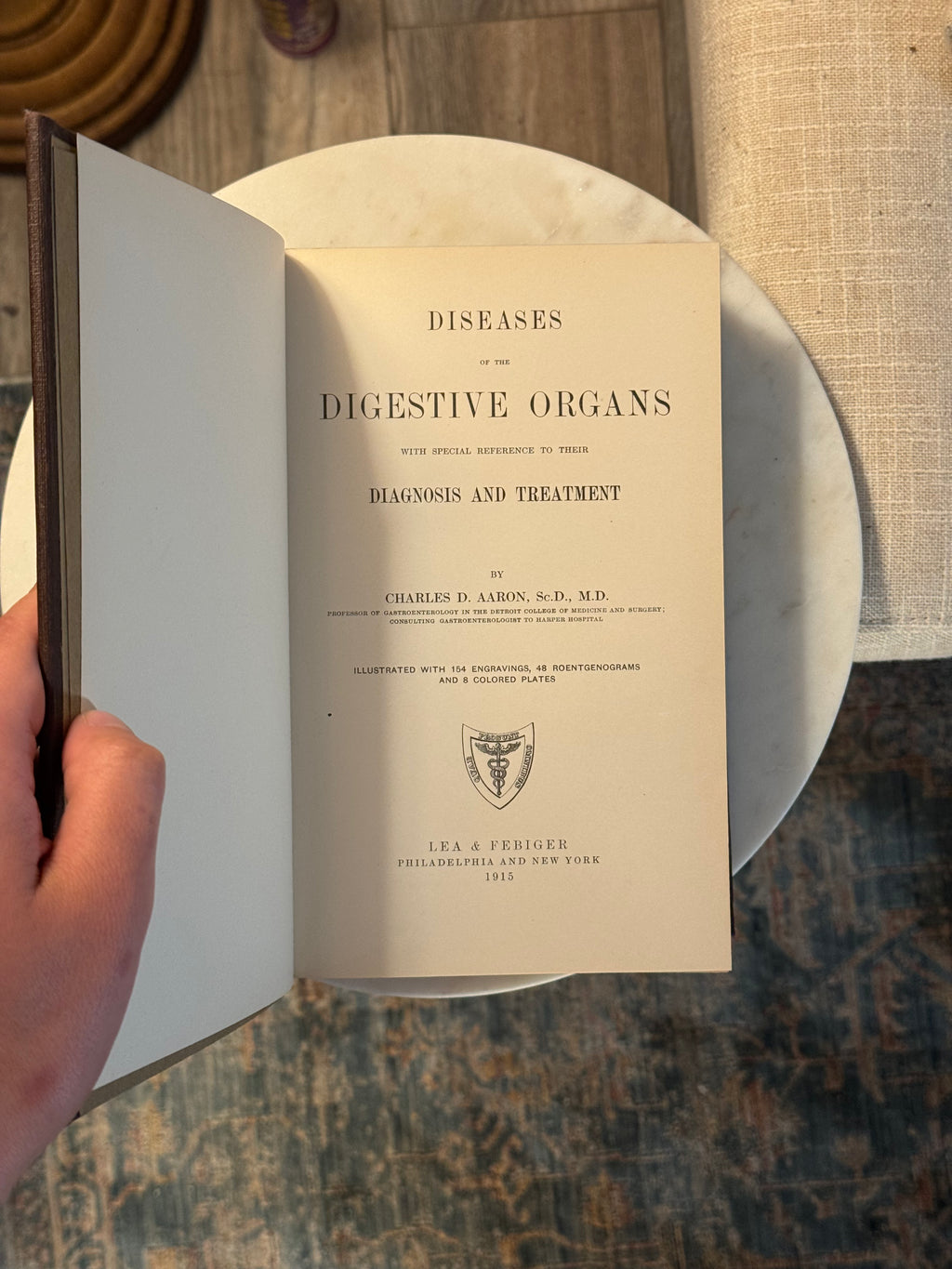 1915 1st Edition Medical Textbook (Digestive Organs) w/ Extras