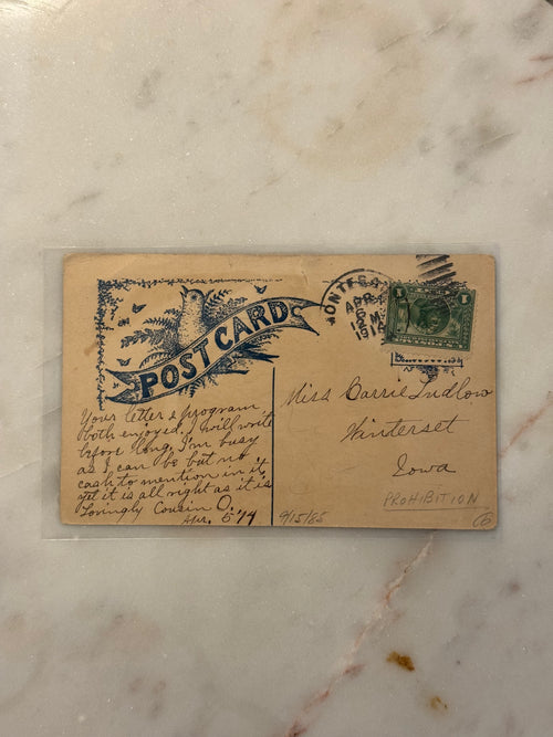 1914 Prohibition Propaganda Postcard
