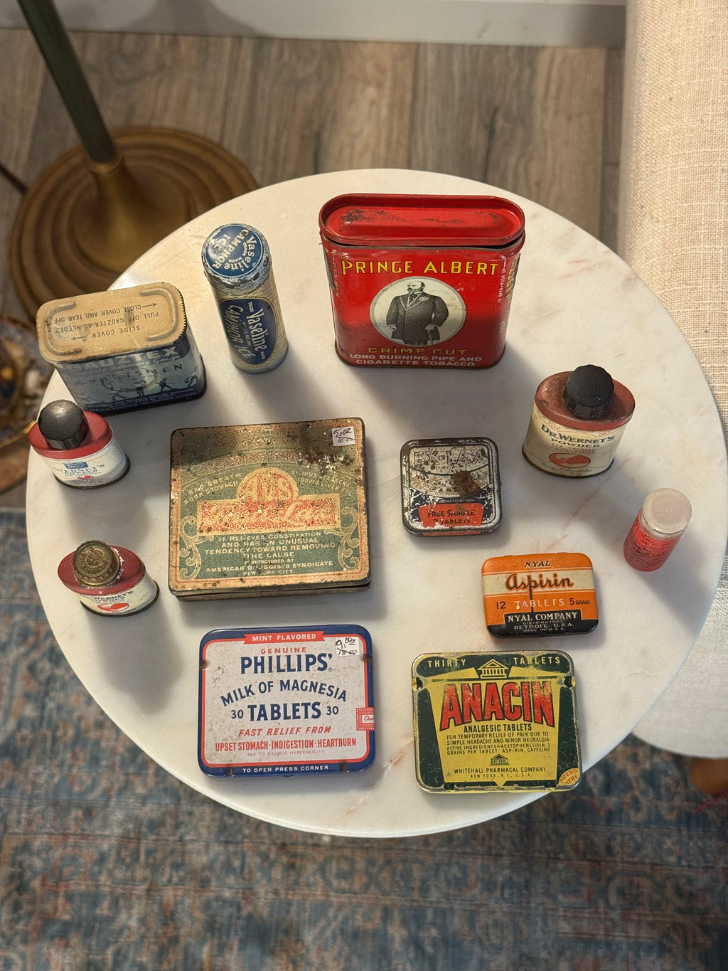 Collection of Antique Medicine Tins