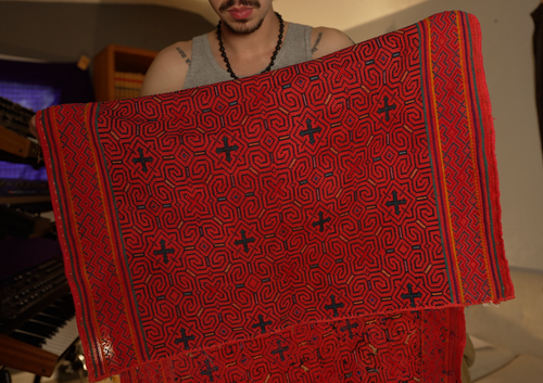 Gorgeous Hand Embroidered Red Shipibo Women's dress