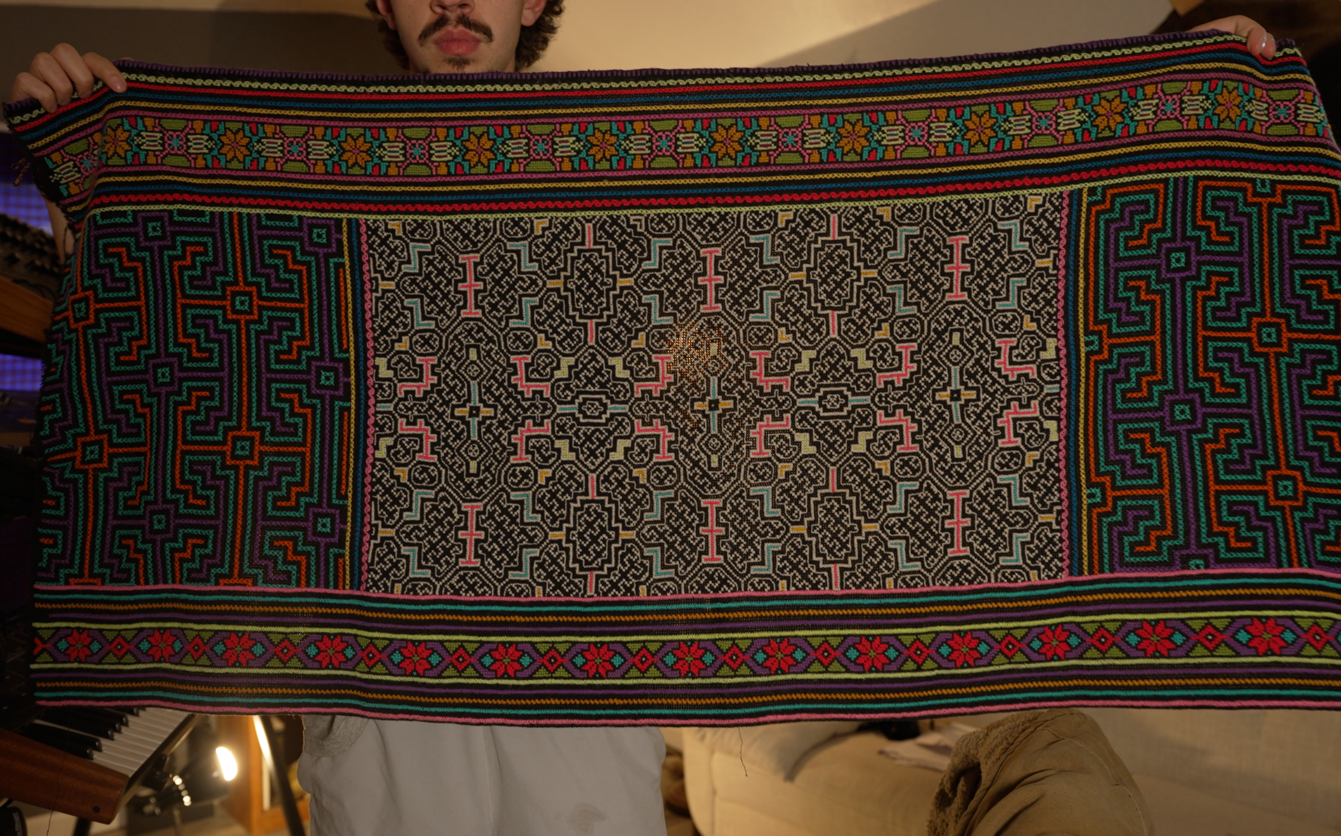 Multi-Kene Hand Embroidered Shipibo Women's Dress