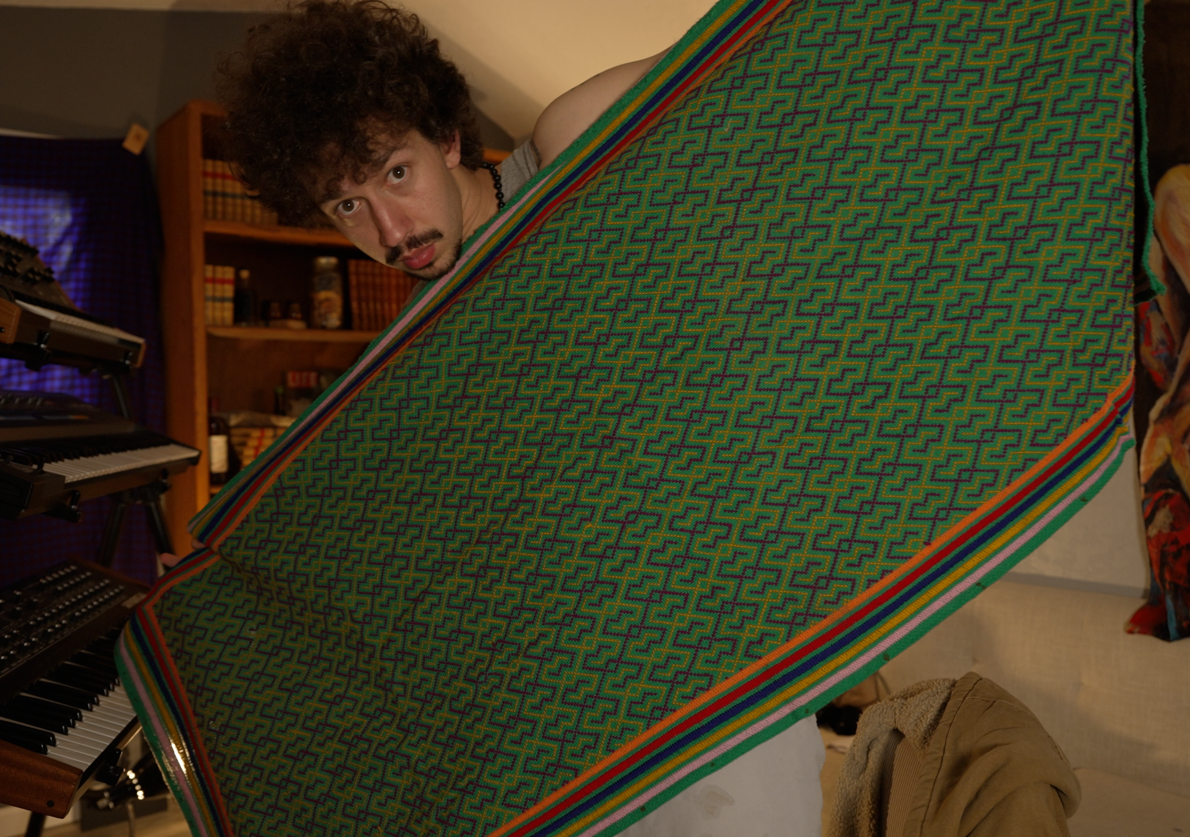 Green Hand Embroidered Shipibo Dress
